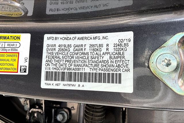 Used 2019 Honda Accord Touring image 19