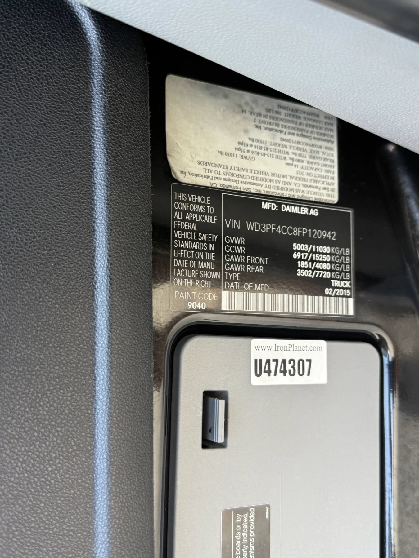 Used 2015 Mercedes-Benz Sprinter 3500 w/ Window Fleet Package image 32