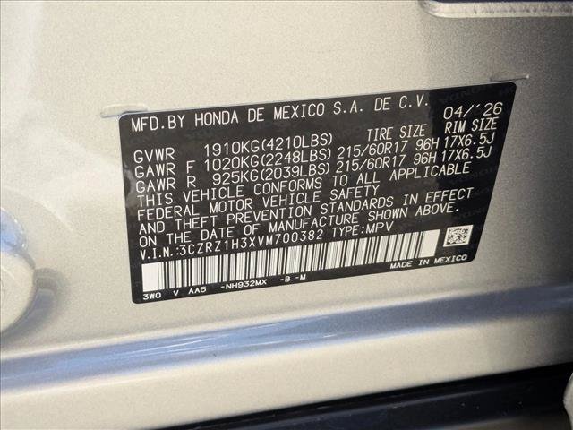 Certified 2027 Honda HR-V LX image 25