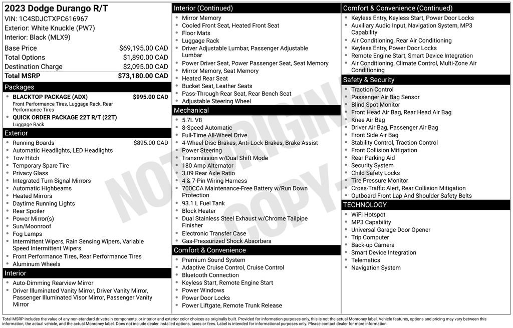 Used 2023 Dodge Durango R/T w/ Blacktop Package AWD/4WD image 13