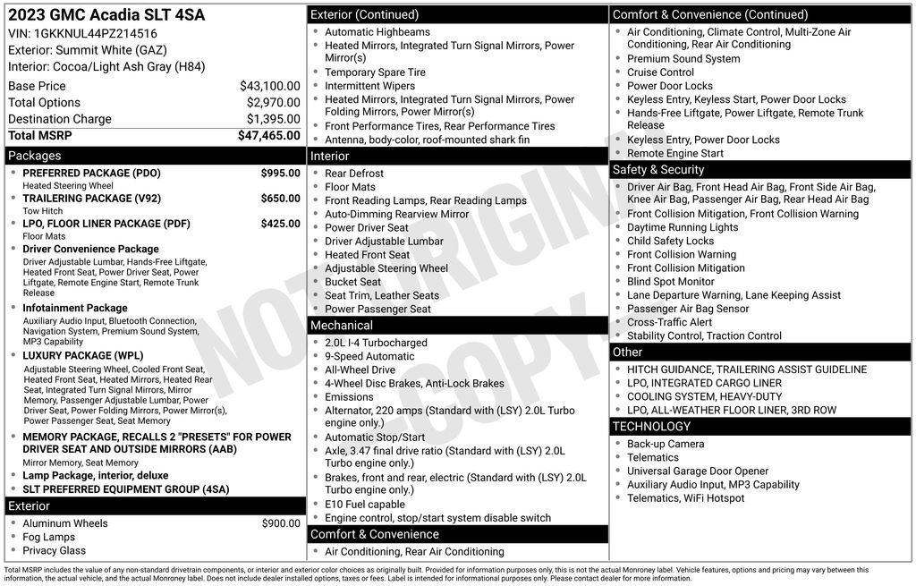 Certified 2023 GMC Acadia SLT w/ Preferred Package image 6