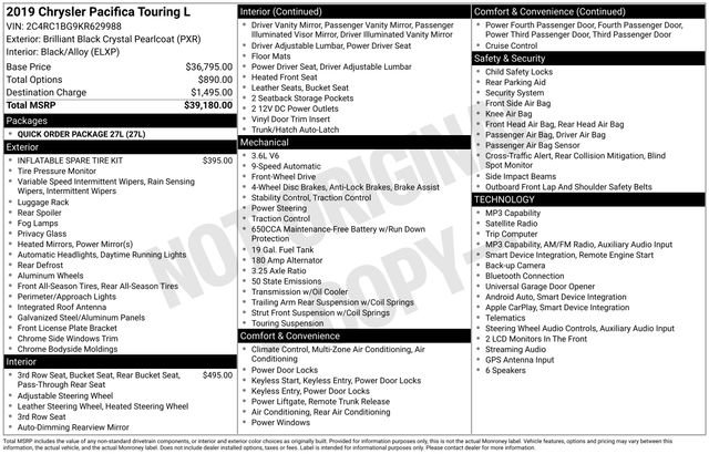 Used 2019 Chrysler Pacifica Touring-L FWD image 24