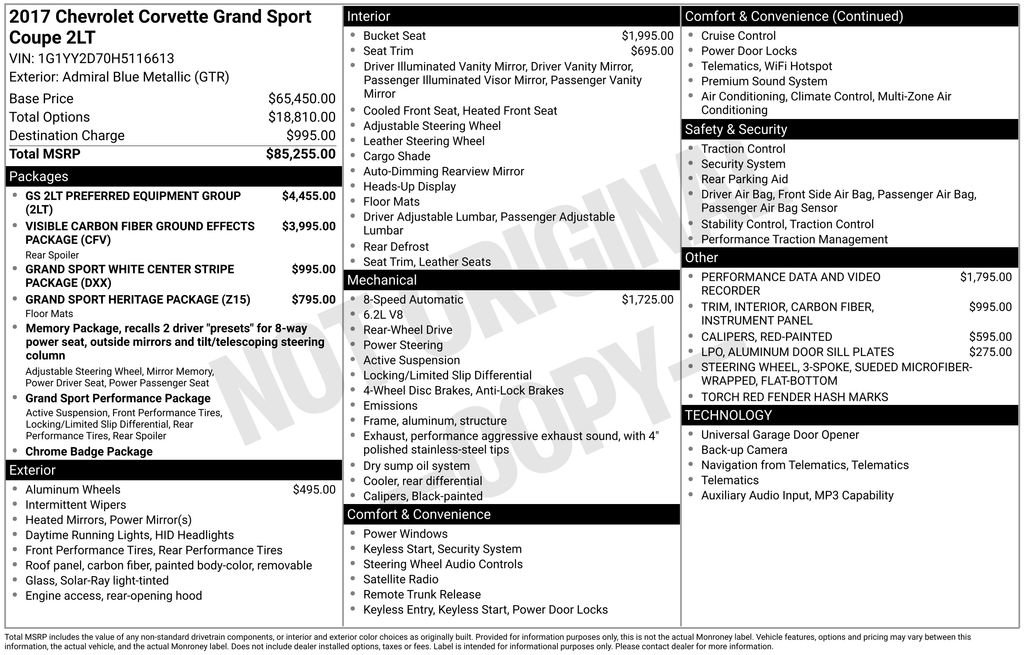 Used 2017 Chevrolet Corvette Grand Sport RWD image 14