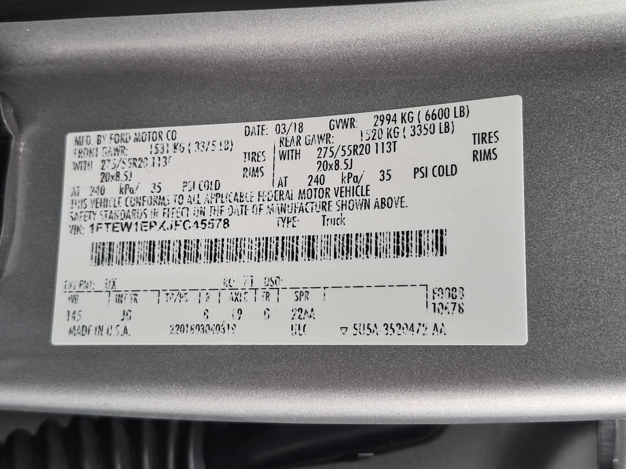 Used 2018 Ford F150 XL w/ Equipment Group 101A Mid AWD/4WD image 23