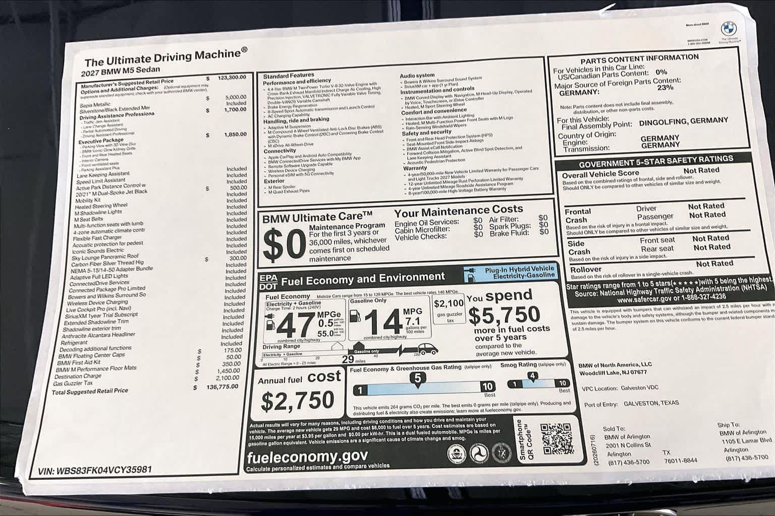 New 2027 BMW M5 w/ Executive Package AWD/4WD image 19