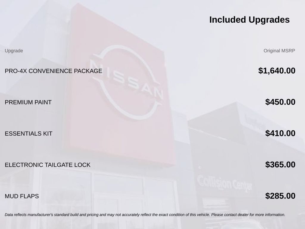 New 2026 Nissan Frontier PRO-4X w/ Pro-4x Convenience Package AWD/4WD image 3