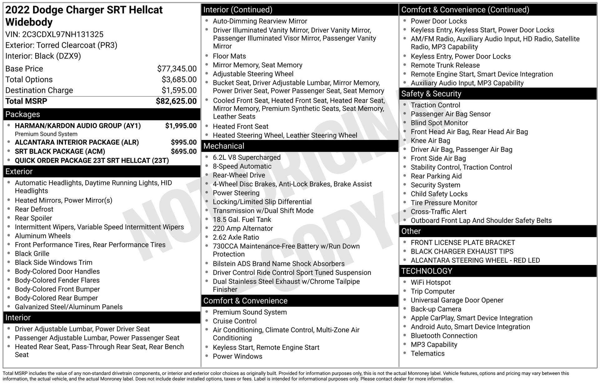 Used 2022 Dodge Charger SRT Hellcat w/ Harman/Kardon Audio Group image 3