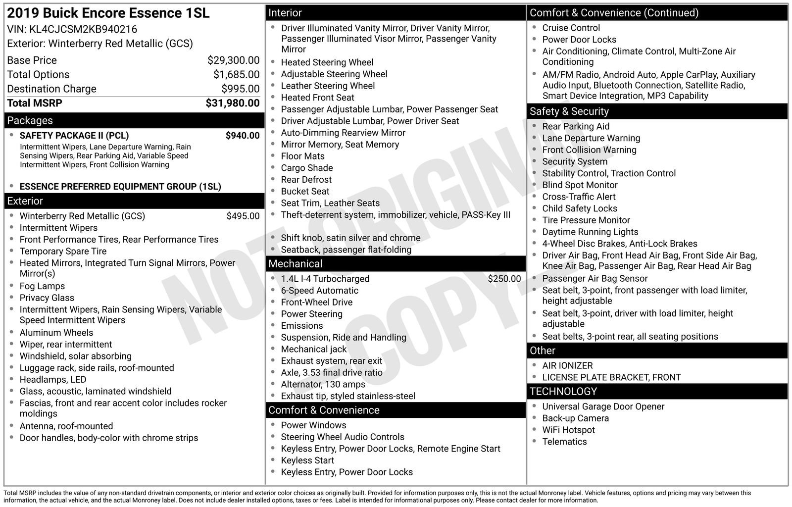Used 2019 Buick Encore Essence w/ Safety Package II FWD image 13
