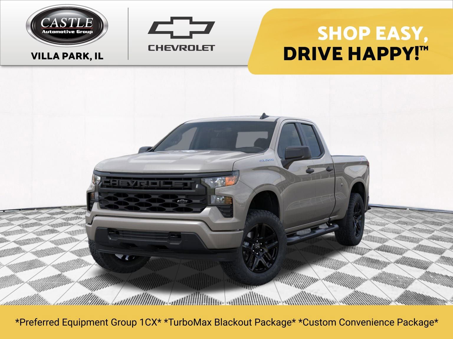 New 2026 Chevrolet Silverado 1500 Custom w/ Turbomax Blackout Package