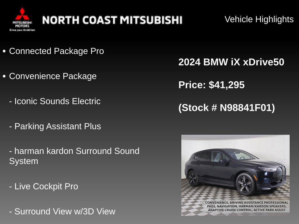 Used 2024 BMW iX xDrive50 AWD/4WD image 2