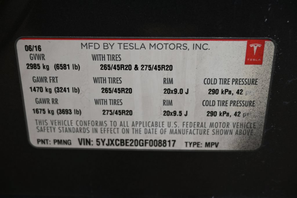 Used 2016 Tesla Model X 75D AWD/4WD image 47