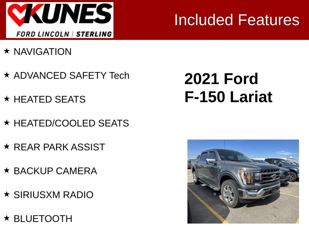 Used 2021 Ford F150 Lariat AWD/4WD image 2