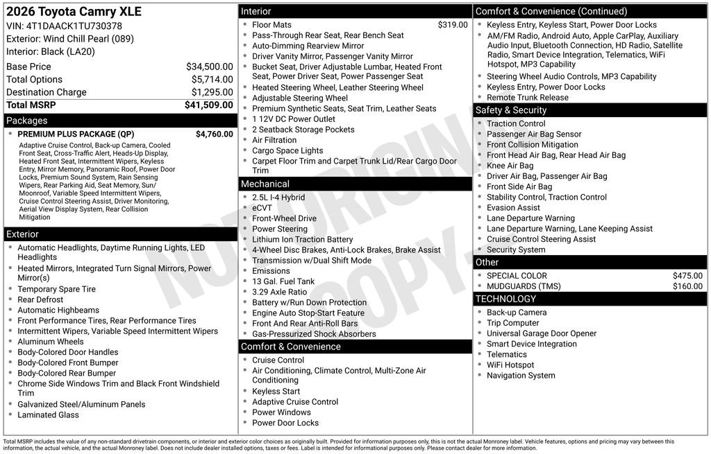 Certified 2026 Toyota Camry XLE w/ Premium Plus Package FWD image 30