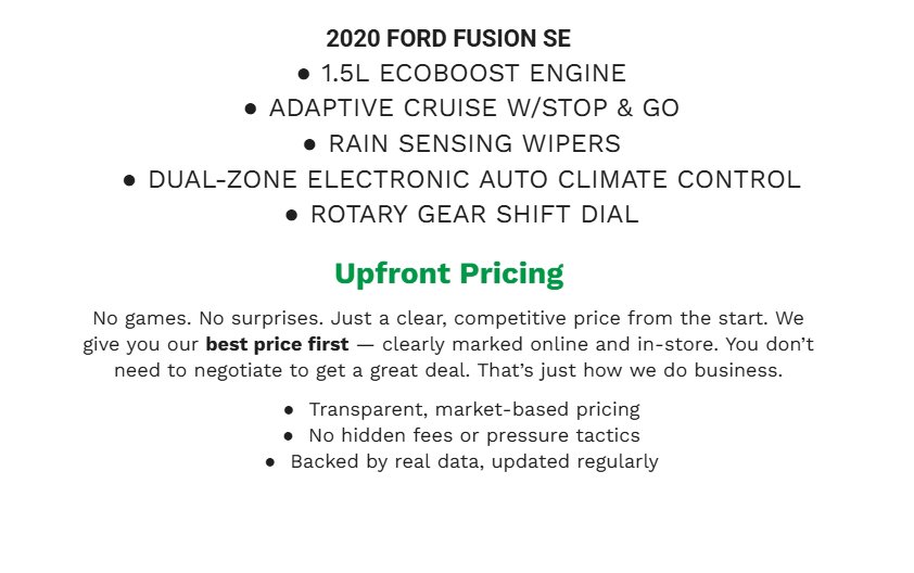 Certified 2020 Ford Fusion SE image 2