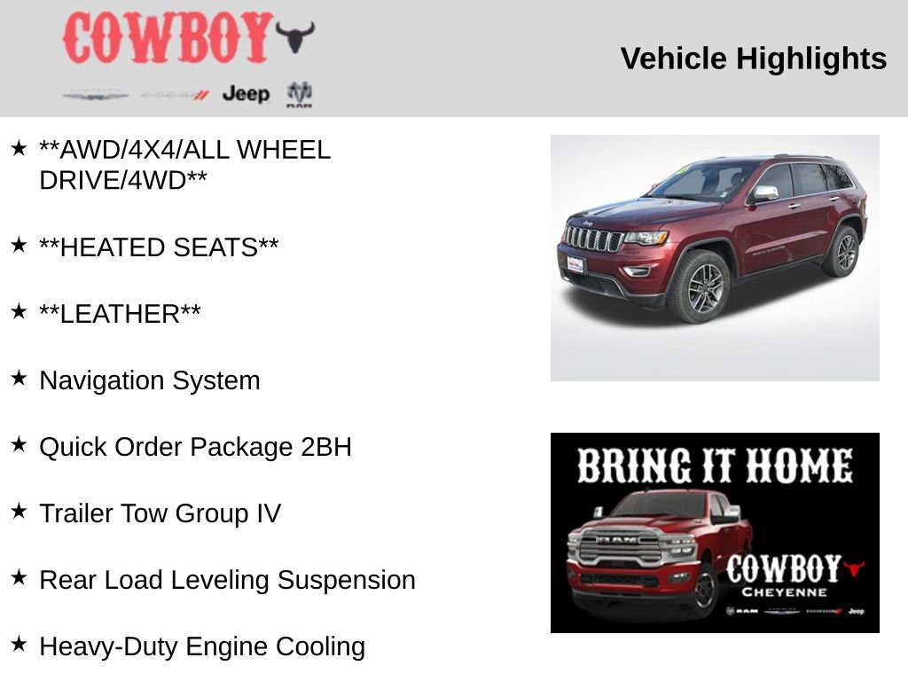 Used 2019 Jeep Grand Cherokee Limited w/ Trailer Tow Group IV AWD/4WD image 5