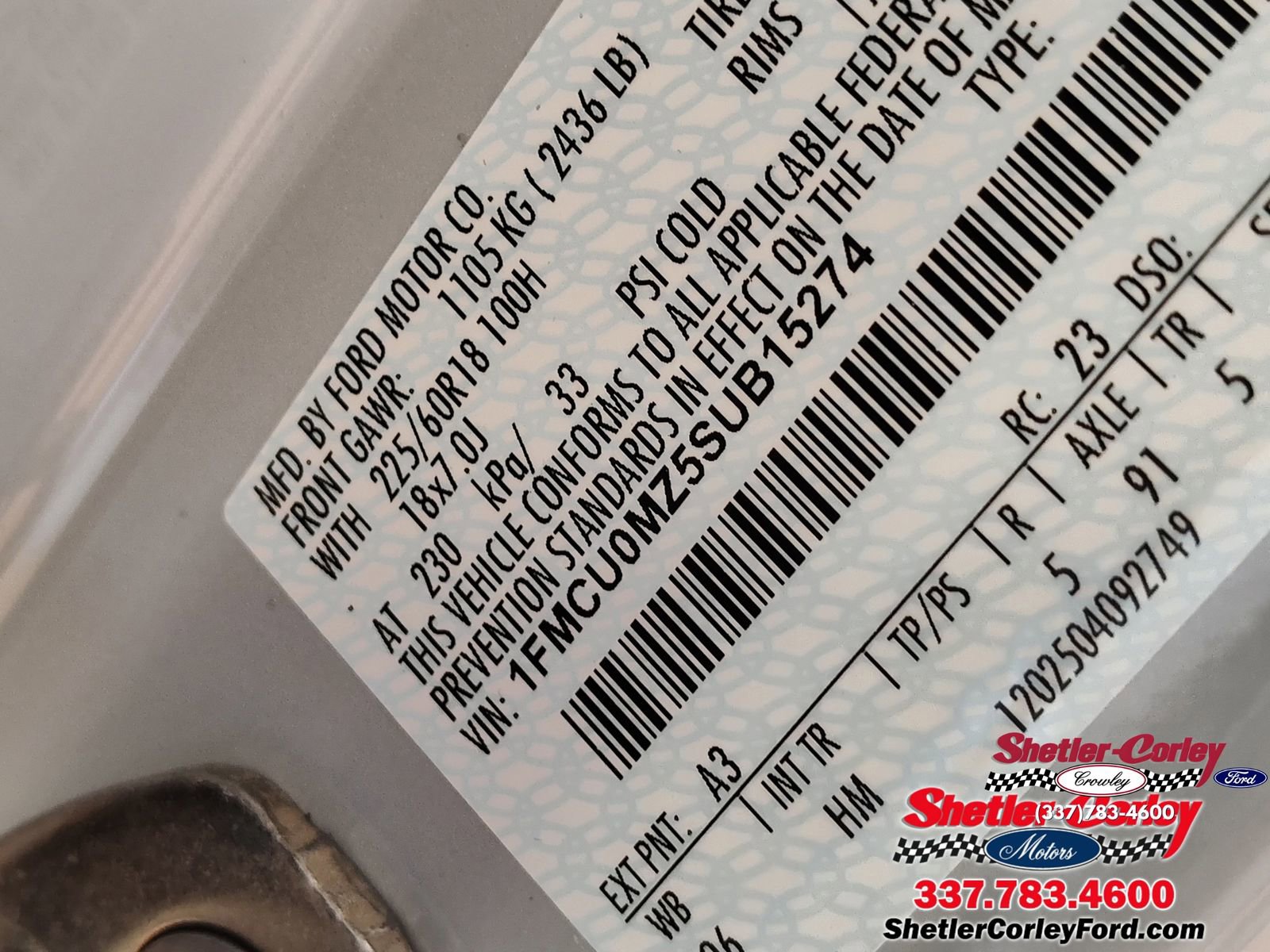 New 2025 Ford Escape ST-Line w/ Equipment Group 301A image 13