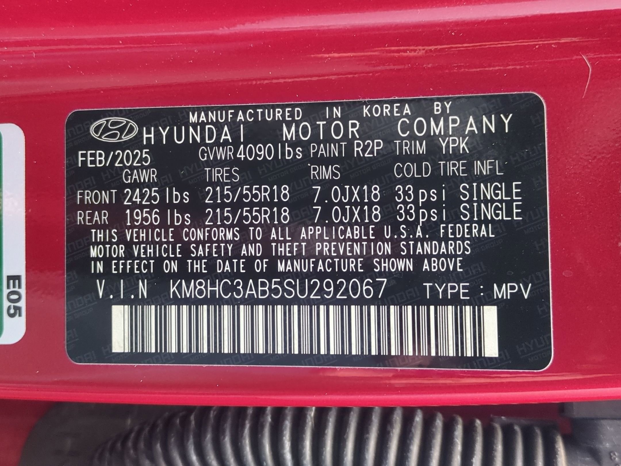 Certified 2025 Hyundai Kona SEL FWD image 33