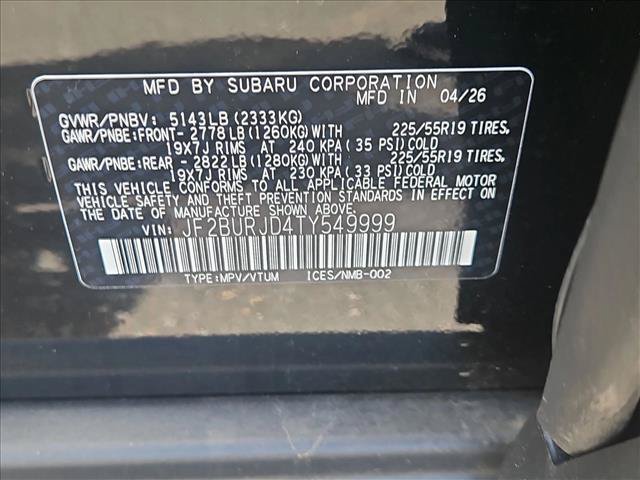 New 2026 Subaru Outback Touring XT AWD/4WD image 18