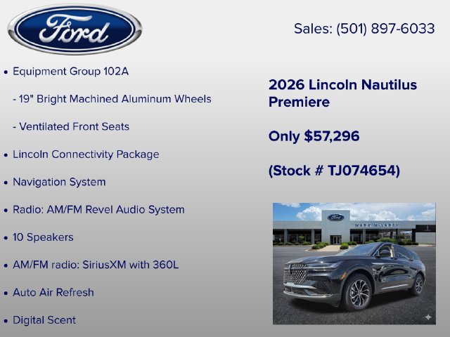 New 2026 Lincoln Nautilus Premier w/ Equipment Group 102A AWD/4WD image 12