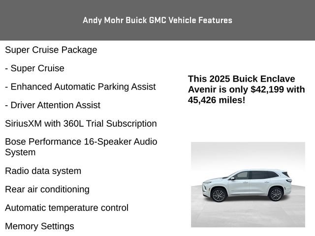 Used 2025 Buick Enclave Avenir w/ Super Cruise Package FWD image 16
