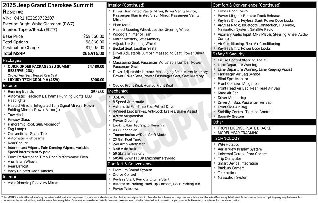 New 2025 Jeep Grand Cherokee Summit image 47