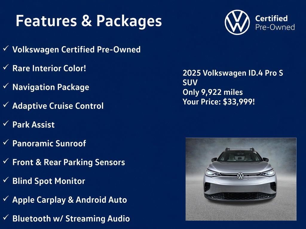 Used 2025 Volkswagen ID.4 Pro S w/ ID.4 Black Package RWD image 5