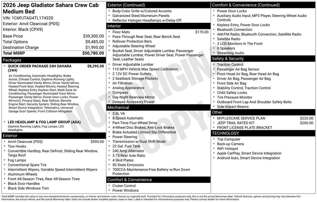 New 2026 Jeep Gladiator Sport AWD/4WD image 38