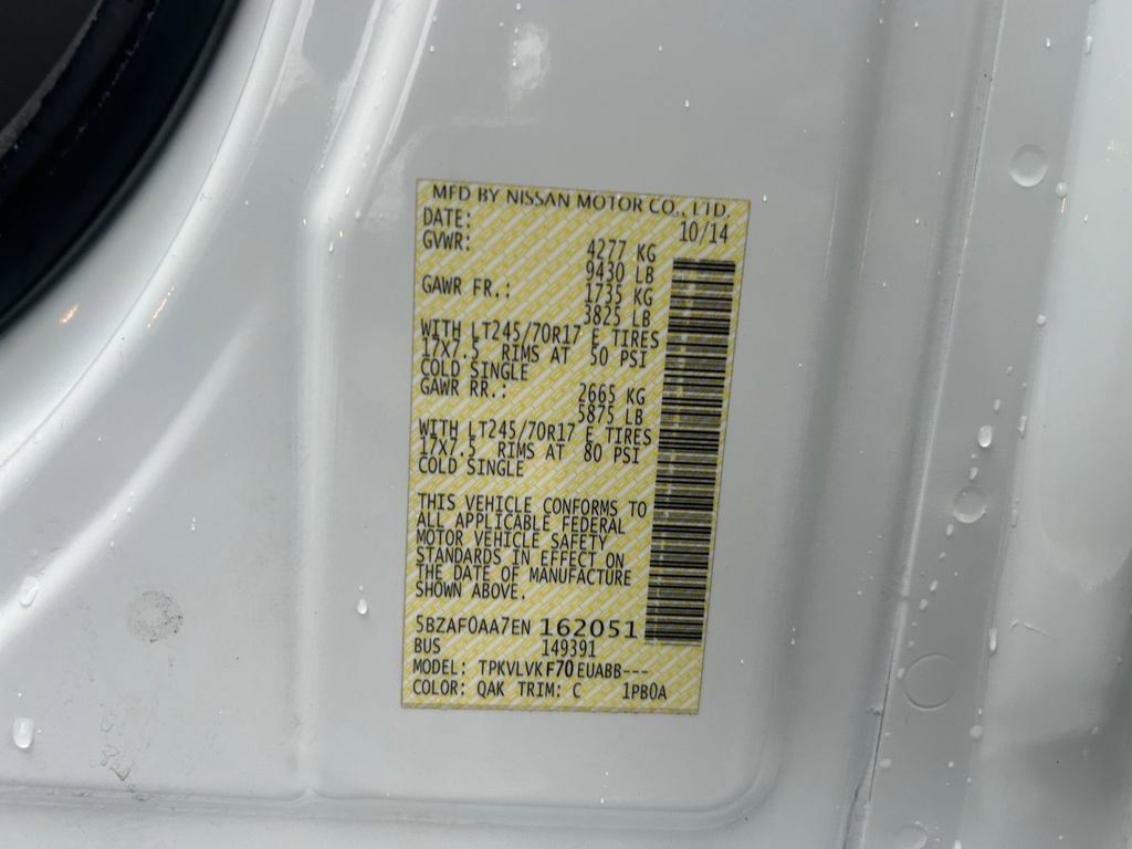 Used 2014 Nissan NV 3500 SL w/ Technology Package image 34