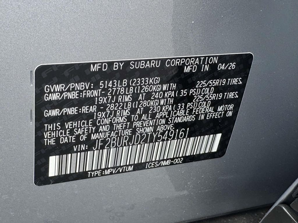 New 2026 Subaru Outback Touring XT AWD/4WD image 25