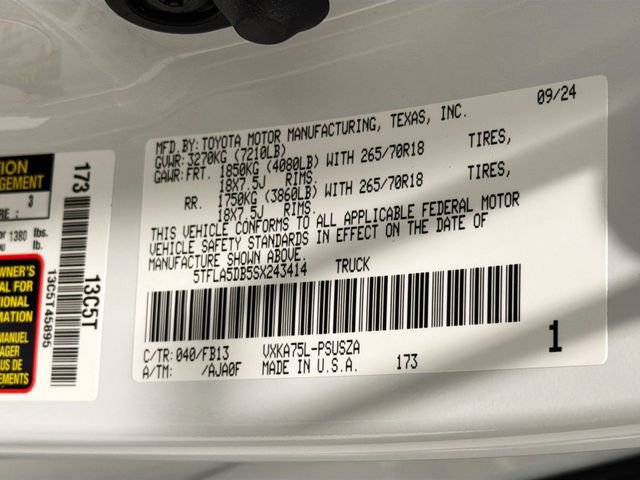 New 2025 Toyota Tundra SR5 AWD/4WD image 25