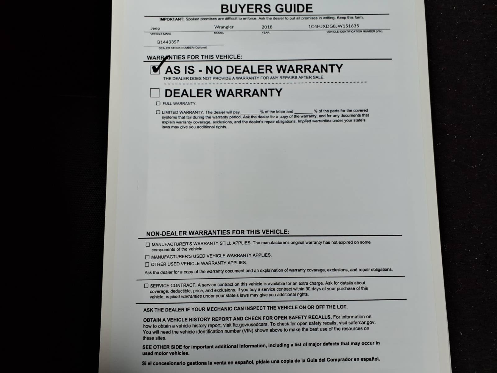 Used 2018 Jeep Wrangler Unlimited Sport AWD/4WD image 35