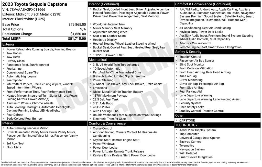 Used 2023 Toyota Sequoia Capstone AWD/4WD image 3