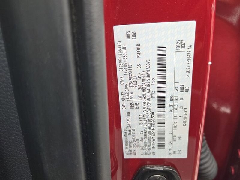 Used 2022 Ford F150 Lariat w/ Equipment Group 502A High AWD/4WD image 7