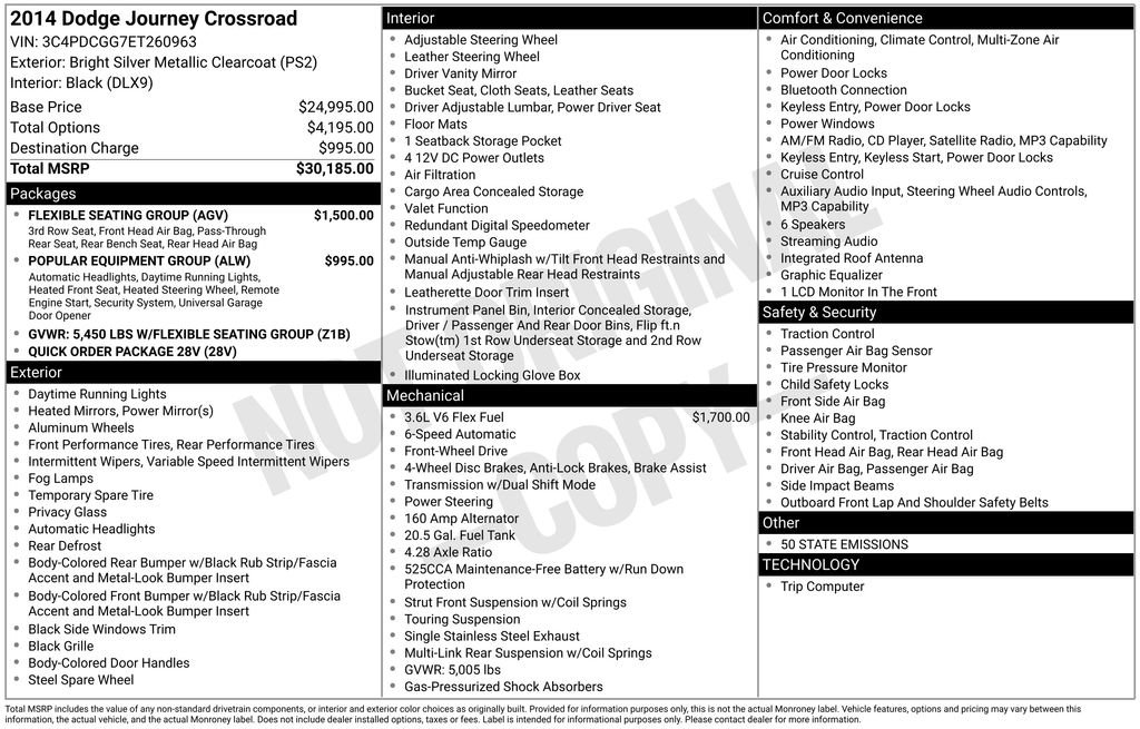 Used 2014 Dodge Journey Crossroad w/ Flexible Seating Group image 2