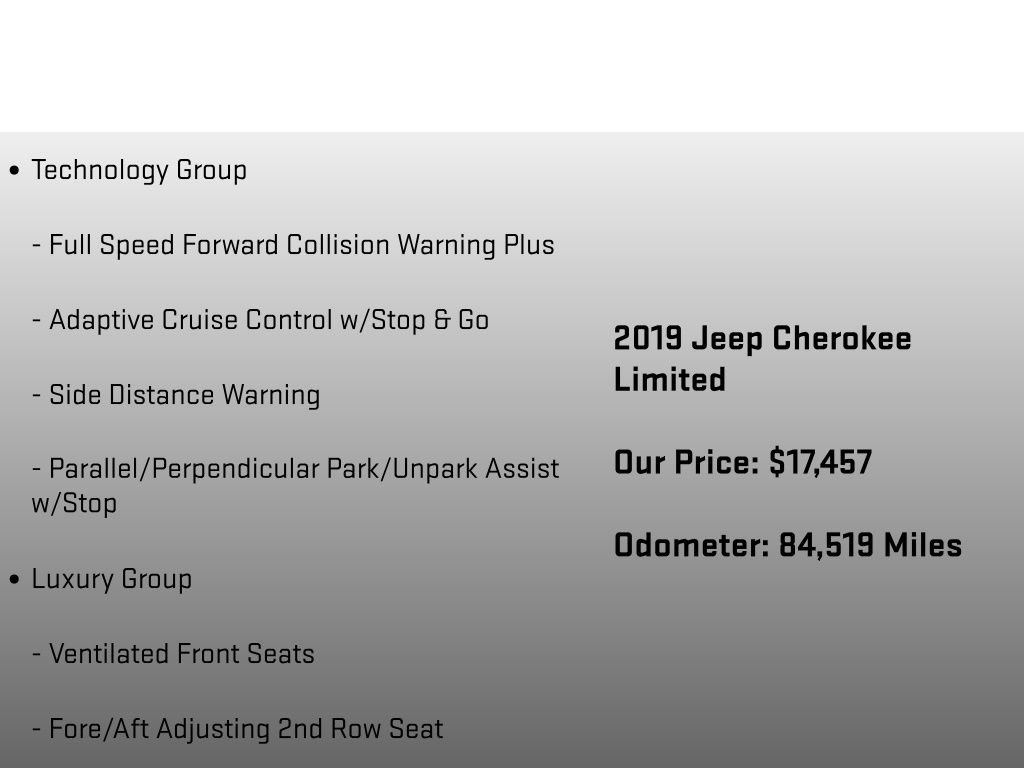 Used 2019 Jeep Cherokee Limited w/ Luxury Group image 12