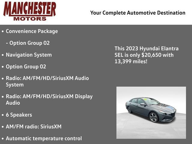 Used 2023 Hyundai Elantra SEL w/ Convenience Package FWD image 2