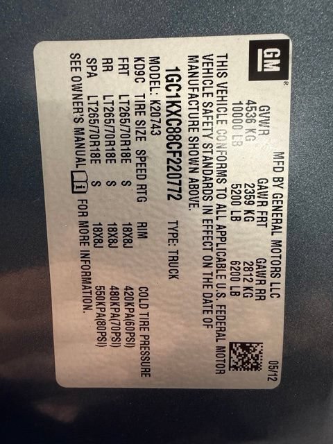 Used 2012 Chevrolet Silverado 2500 LT w/ Interior Plus Package AWD/4WD image 25
