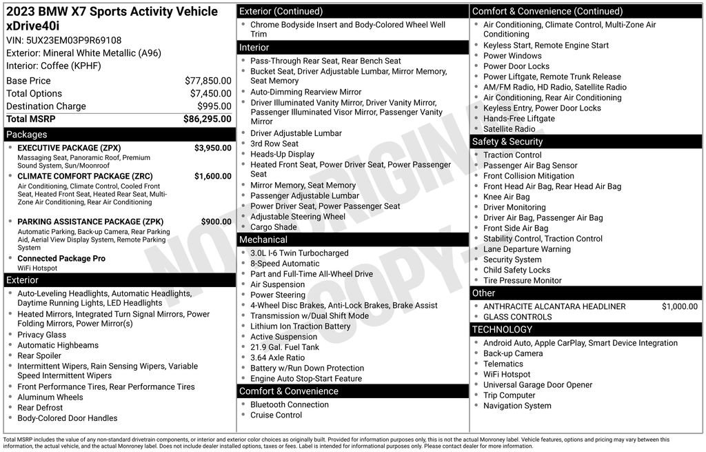 Used 2023 BMW X7 xDrive40i w/ Executive Package image 17