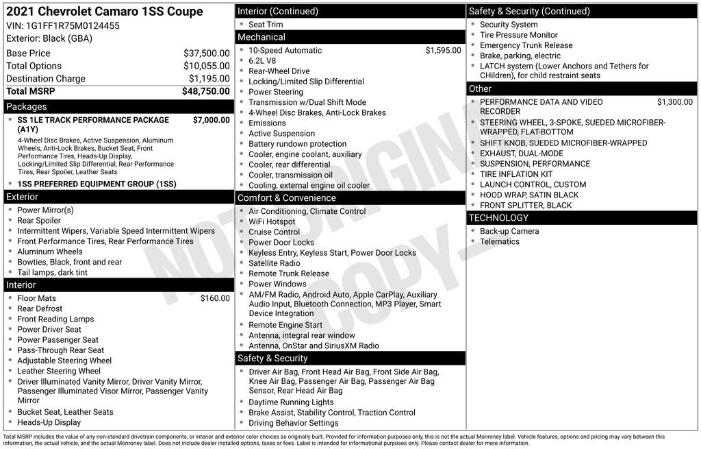 Used 2021 Chevrolet Camaro SS image 4