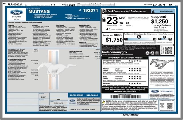 Used 2020 Ford Mustang Premium w/ 2.3L High Performance Package RWD image 29