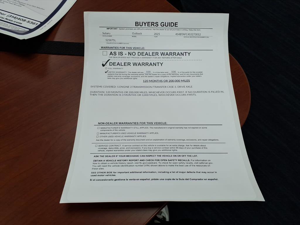 Certified 2025 Subaru Outback Premium image 26