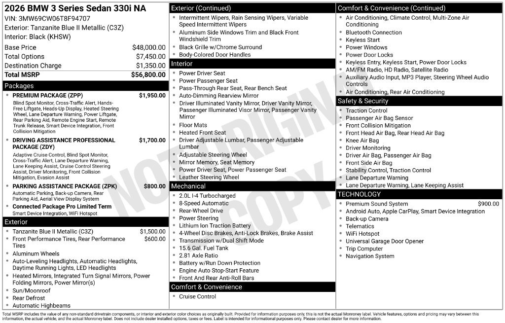 Certified 2026 BMW 330i Sedan w/ Premium Package RWD image 30