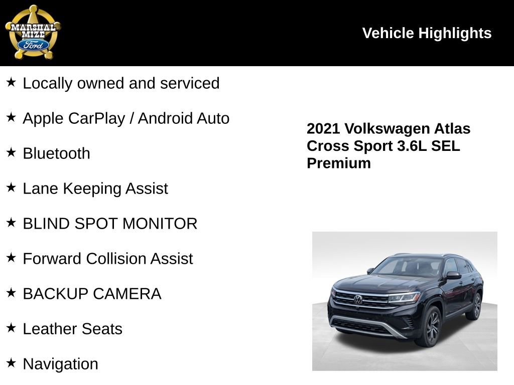 Used 2021 Volkswagen Atlas Cross Sport SEL Premium AWD/4WD image 2
