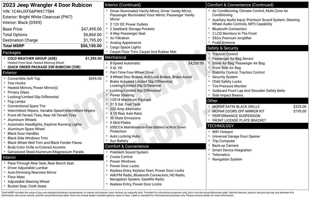Used 2023 Jeep Wrangler Unlimited Rubicon w/ Cold Weather Group AWD/4WD image 5