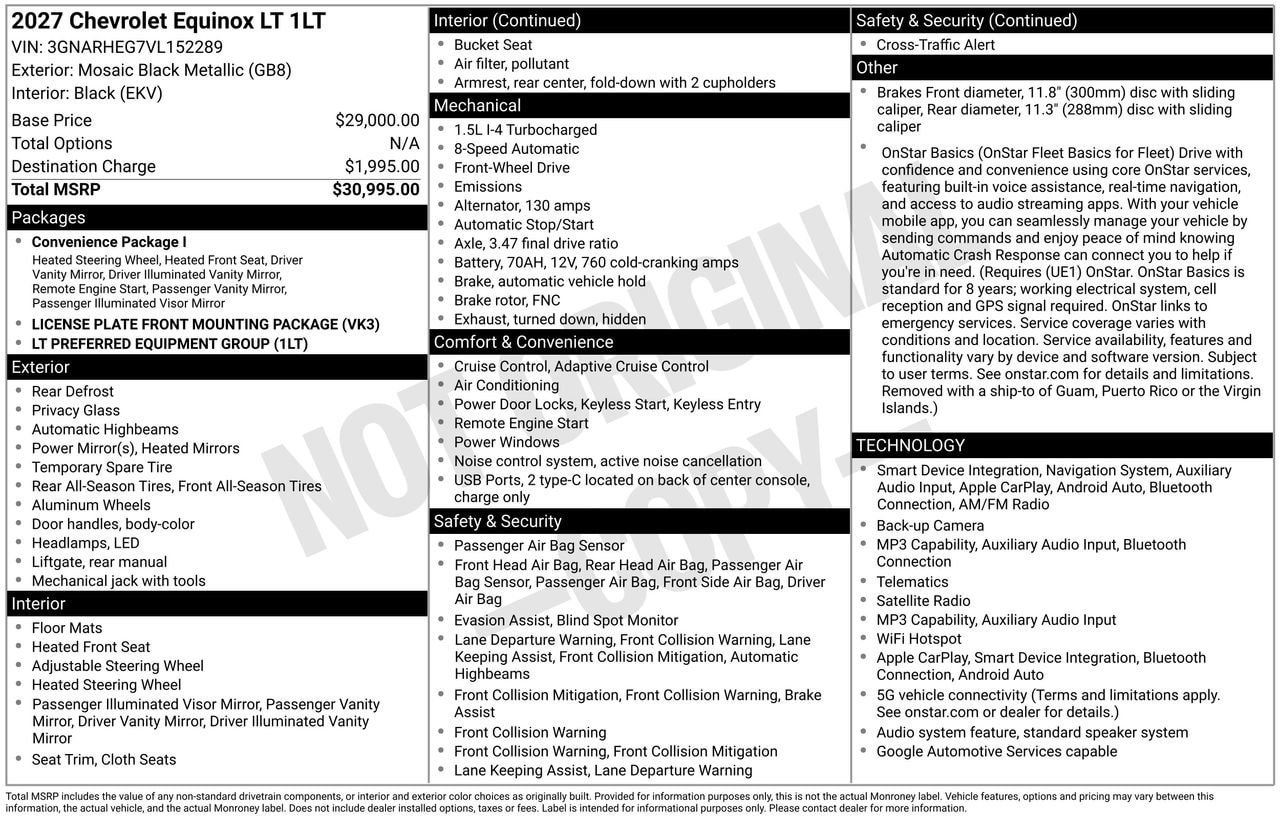 New 2027 Chevrolet Equinox LT FWD image 4