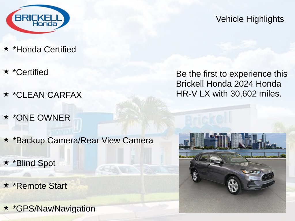 Used 2024 Honda HR-V LX image 8