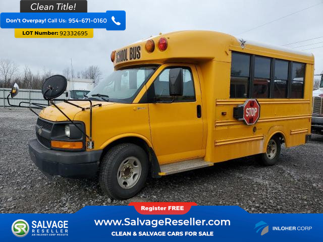 Used 2012 Chevrolet Express 3500 w/ School Bus Package RWD image 3