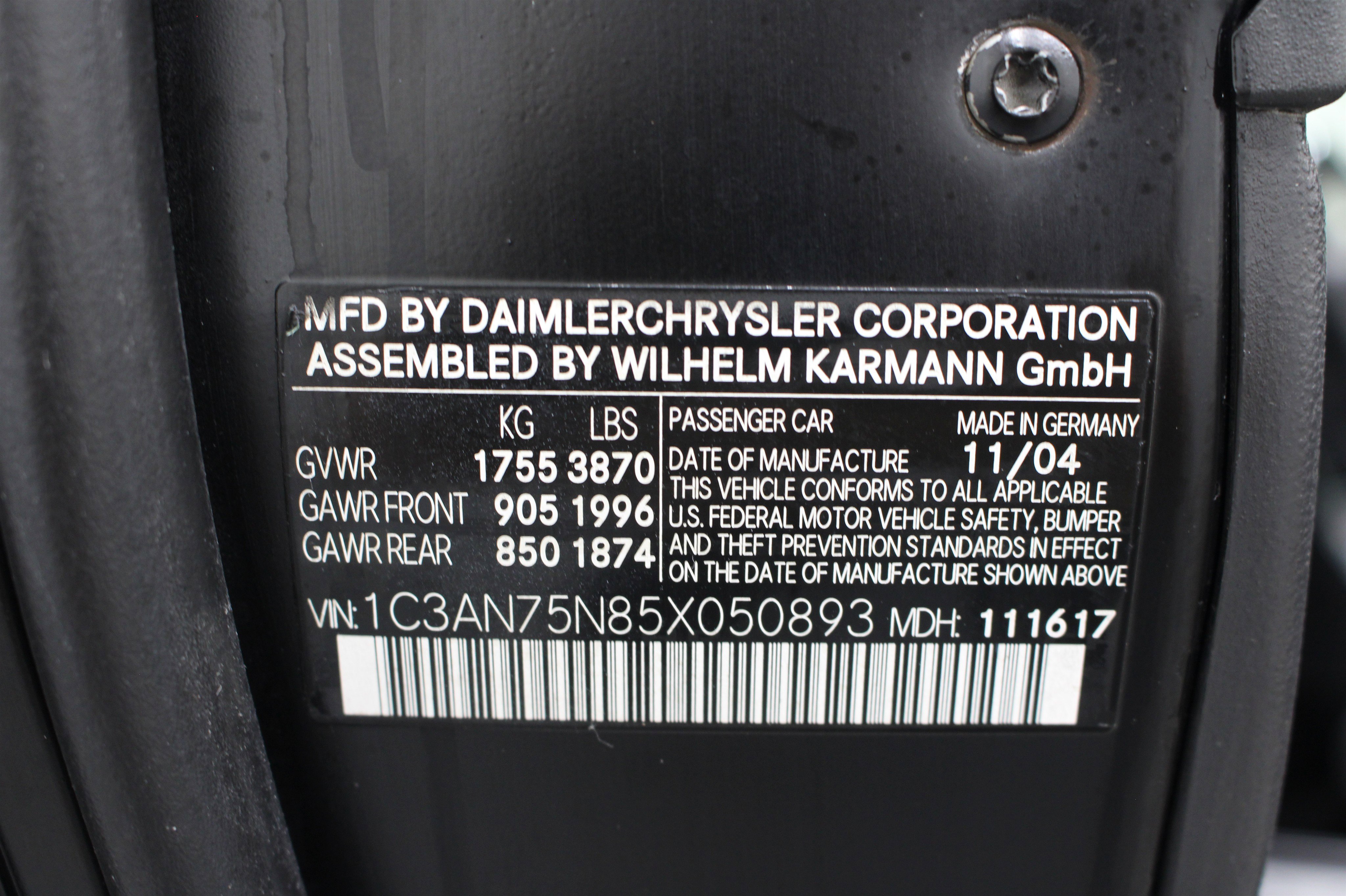 Used 2005 Chrysler Crossfire SRT-6 image 30