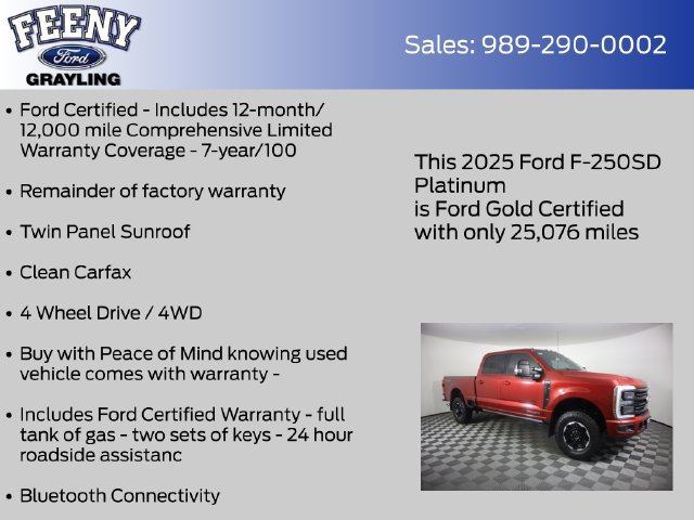 Used 2025 Ford F250 Platinum w/ Tremor Off-Road Package AWD/4WD image 5