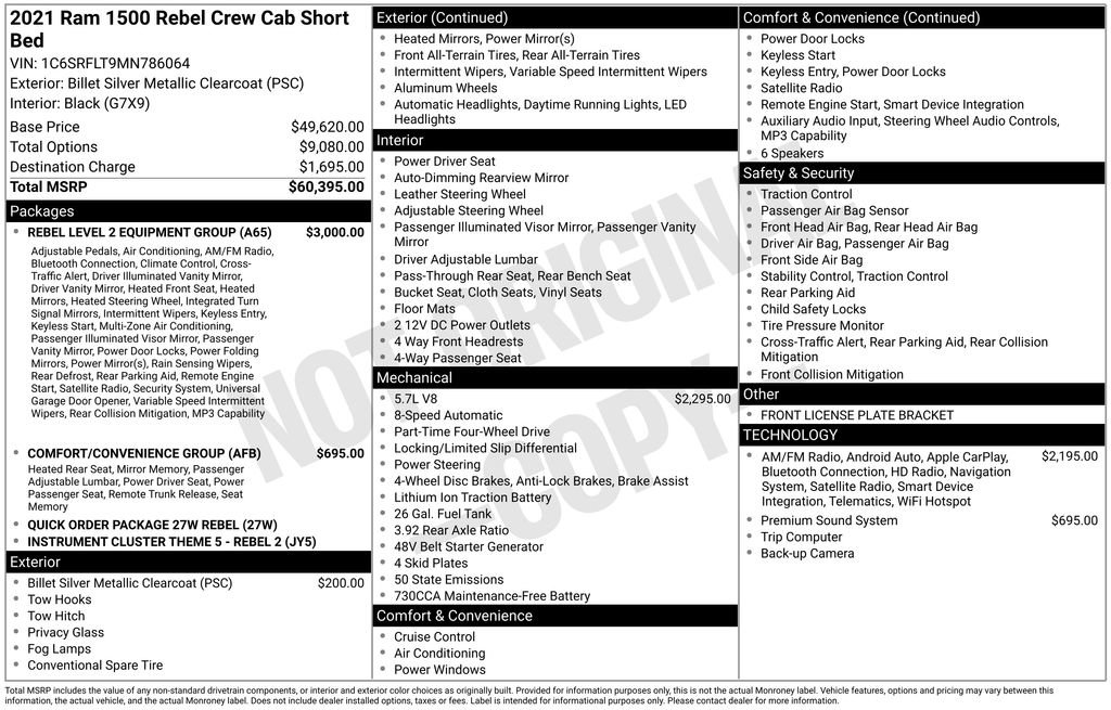 Used 2021 RAM 1500 Rebel w/ Rebel Level 2 Equipment Group image 6